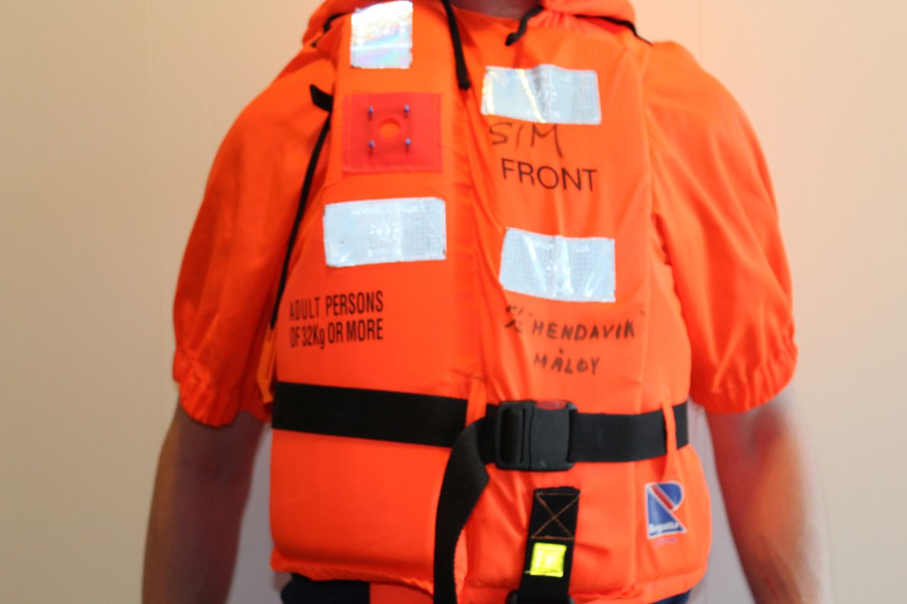 Person med flytevest